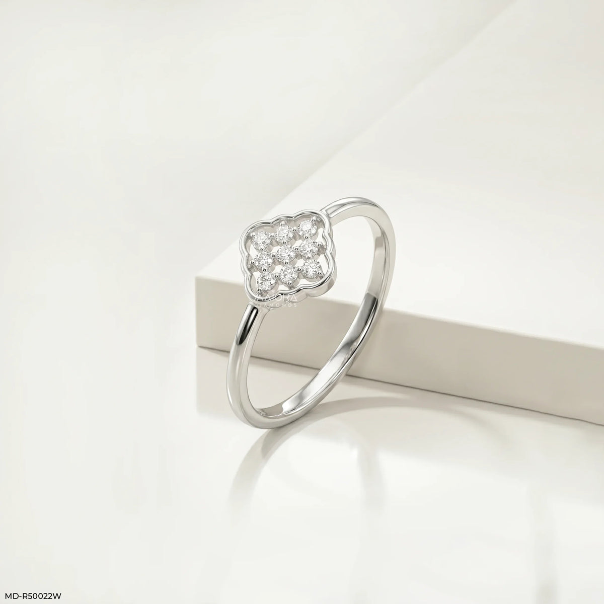 Geomatric Cluster Diamond Ring