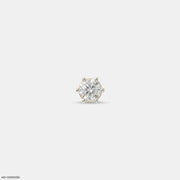 Monos Round Solitaire Mens Stud Diamond Earring