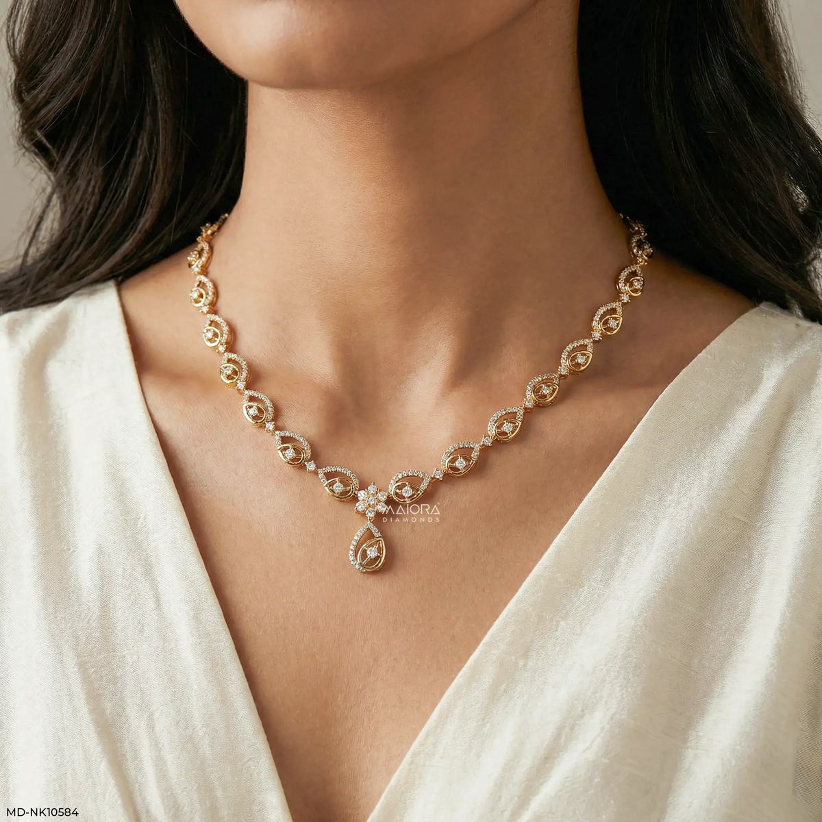 Nexus Pear Diamond Necklace