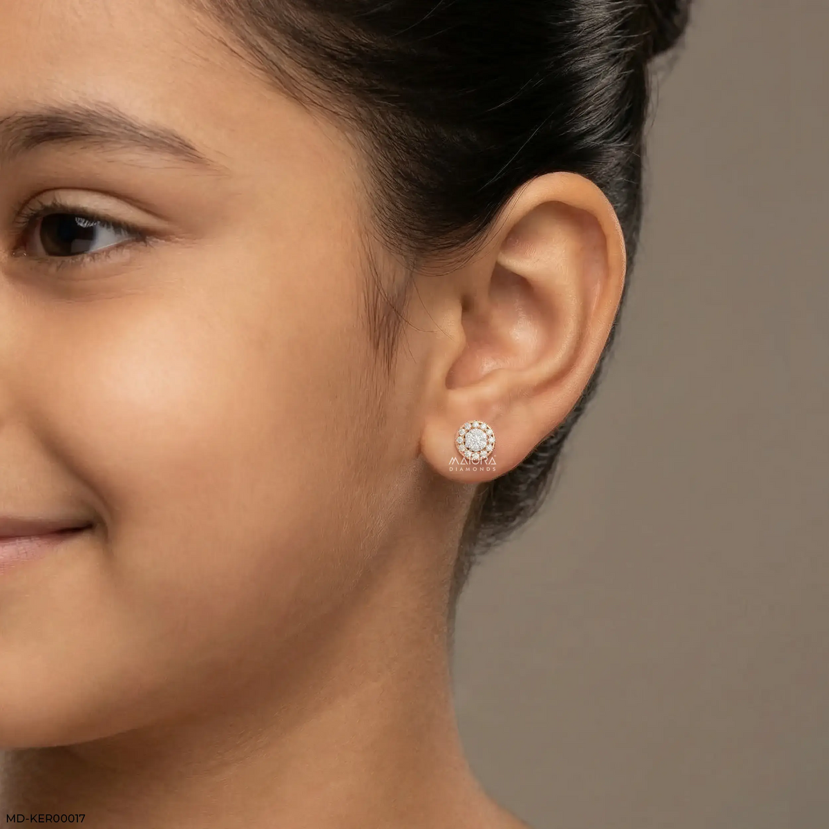 Orbit Halo Kids Diamond Earrings