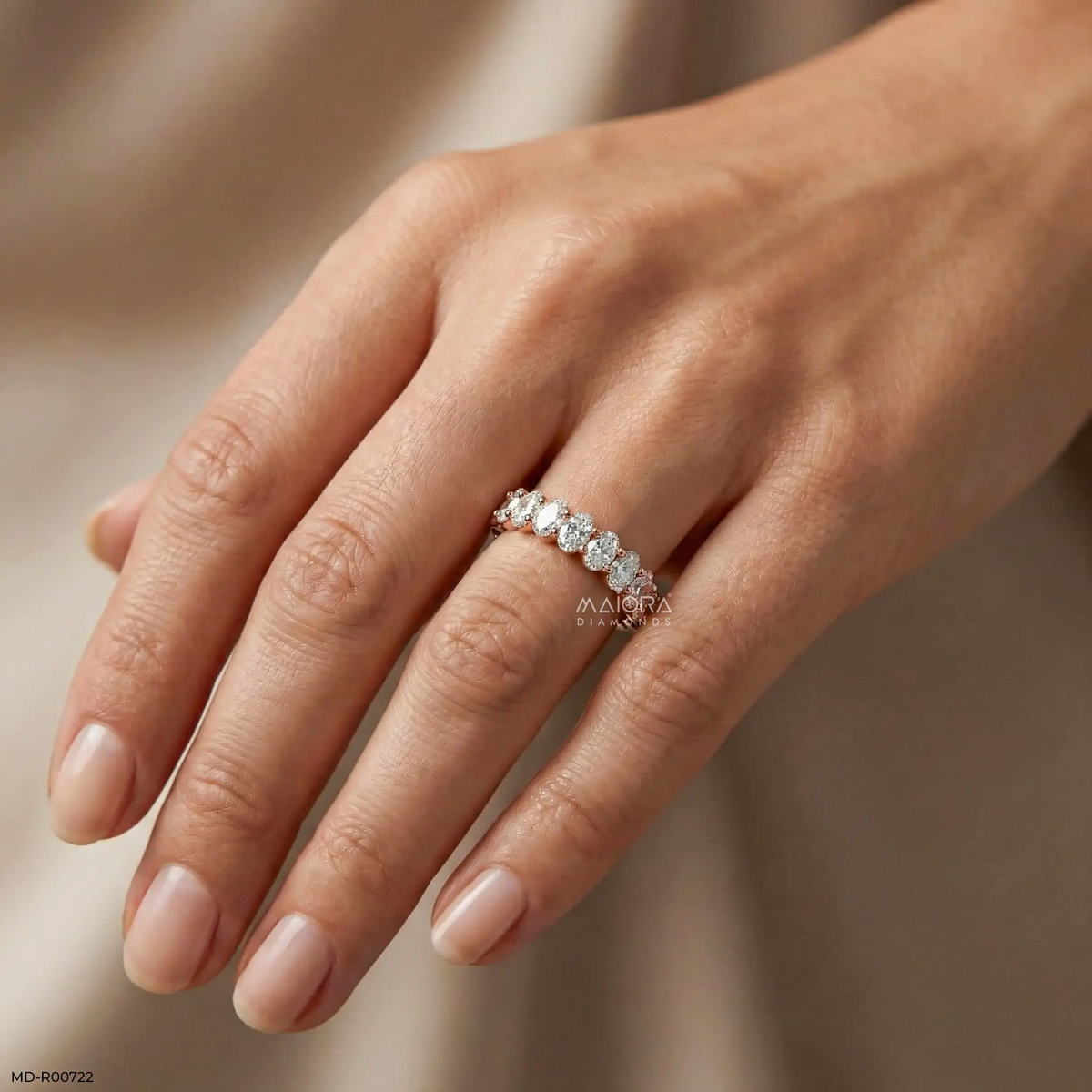 Ovata Aura Diamond Band Ring