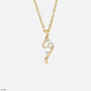 Luminous Twisted Lab Diamond Pendant Without Chain