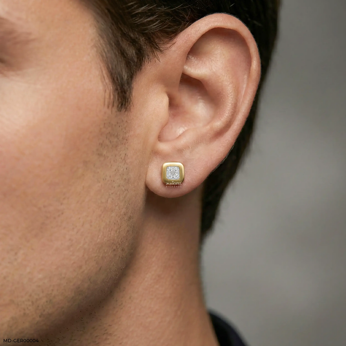 Portal Diamond Mens Stud Earring