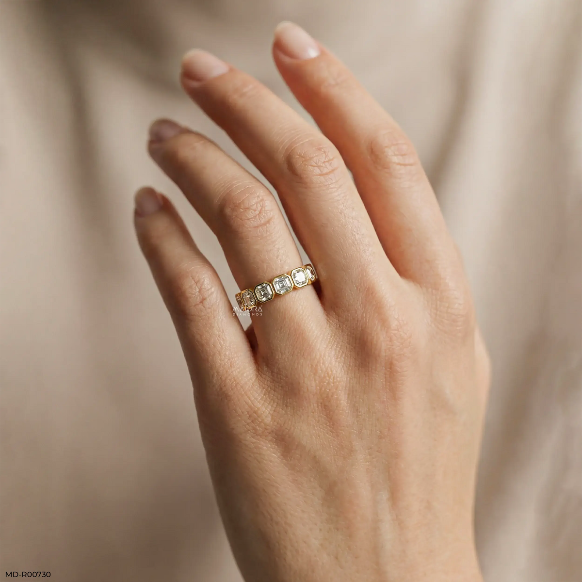 Regent Asscher Diamond Eternity Ring