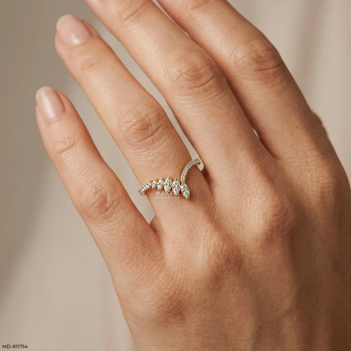 Glacier Fusion Fern Vanki Diamond Ring
