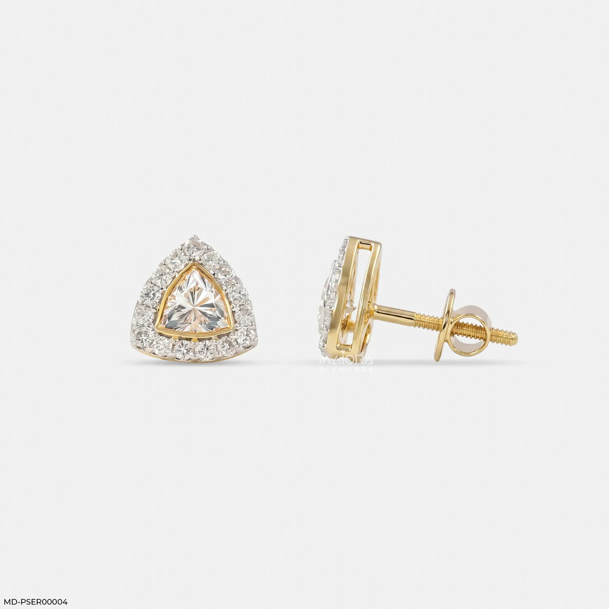 0.80 Carat Spark Trigon Solitaire Lab Diamond Studs