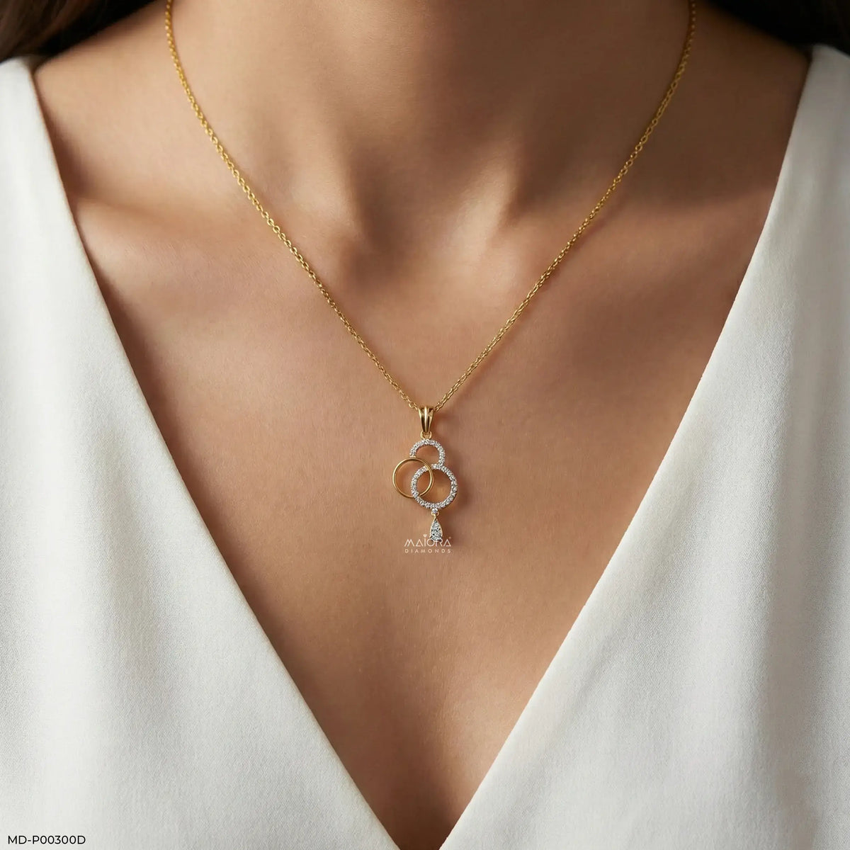 0.25 Carat Trios Circle Lab Diamond pendant