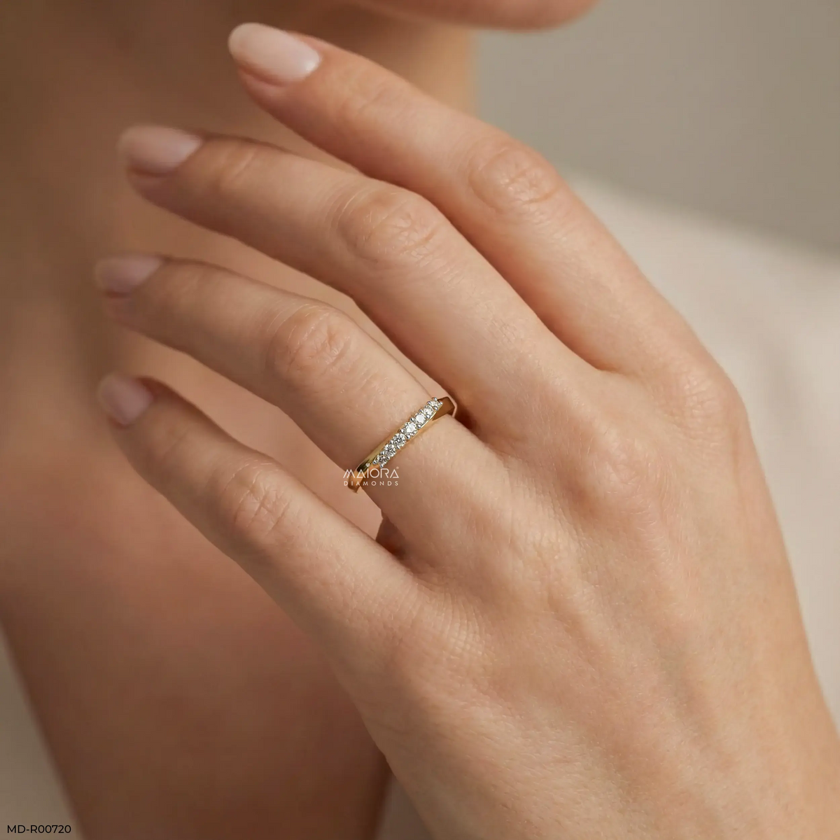 Twisted Helix Diamond Ring