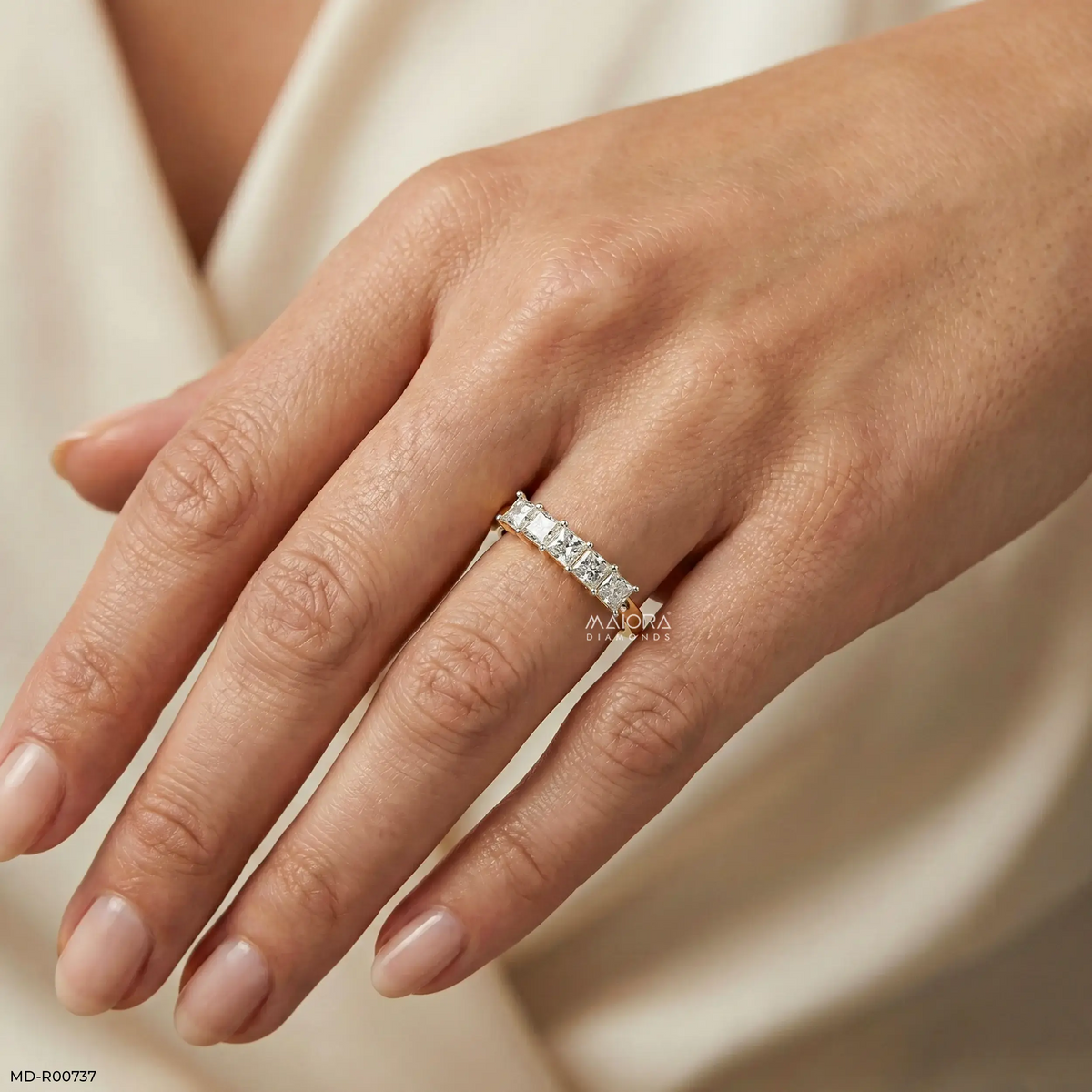 Vertex Square Glow Diamond Ring