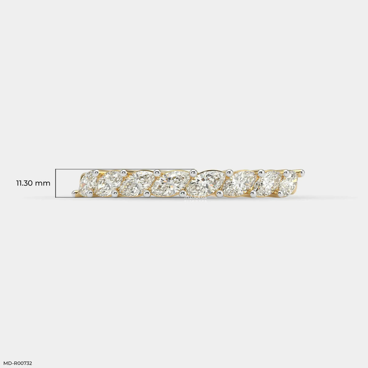 Tilted Marquise Diamond Ring